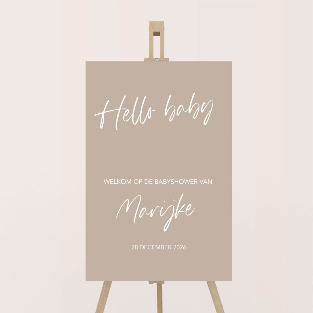 babyshowerbord welkomstbord hello baby