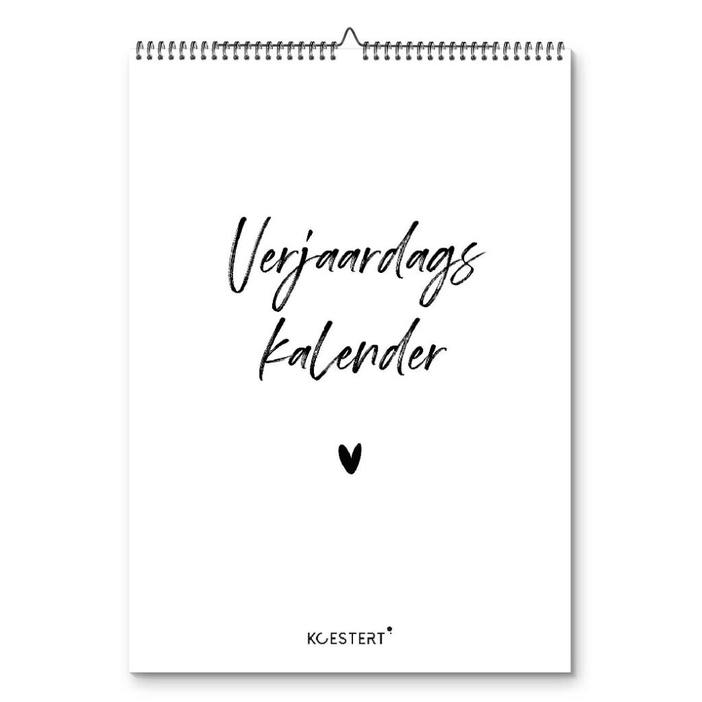 VERJAARDAGSKALENDER zwart wit